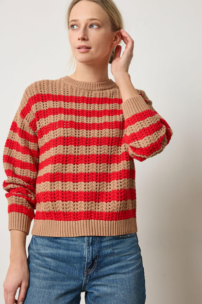 STRIPE STITCH SWEATER PA3043