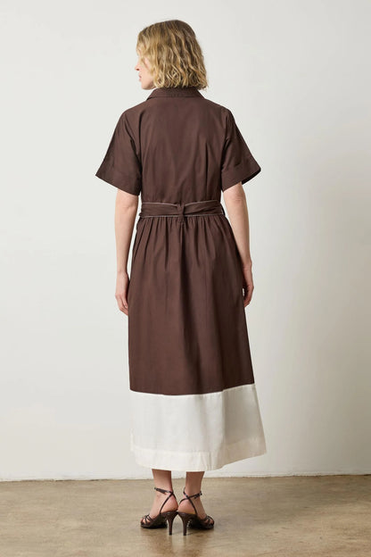 COLLARED MAXI SHIRT DRESS PA3086