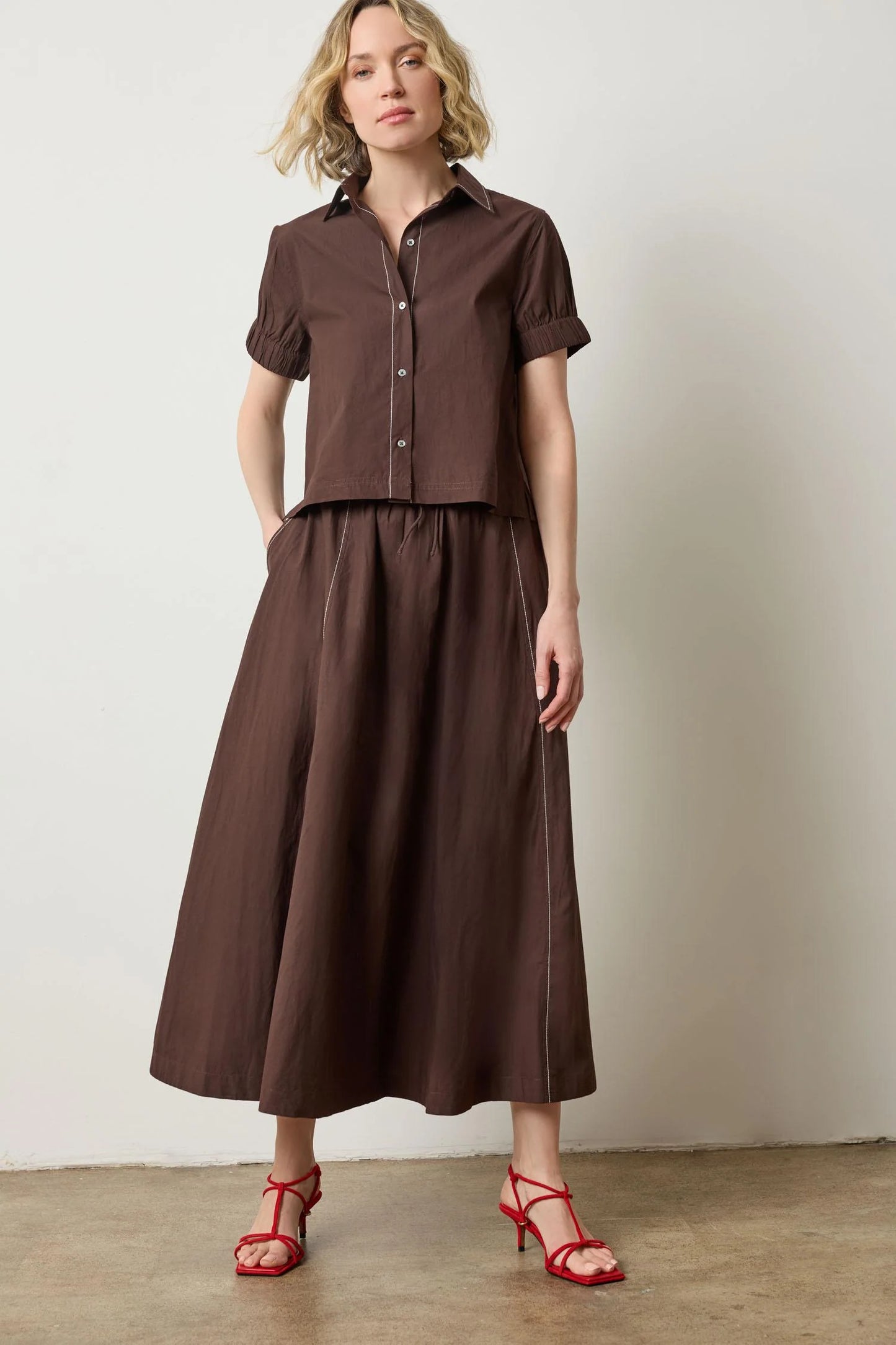 ELASTIC CUFF BUTTON DOWN PA3088