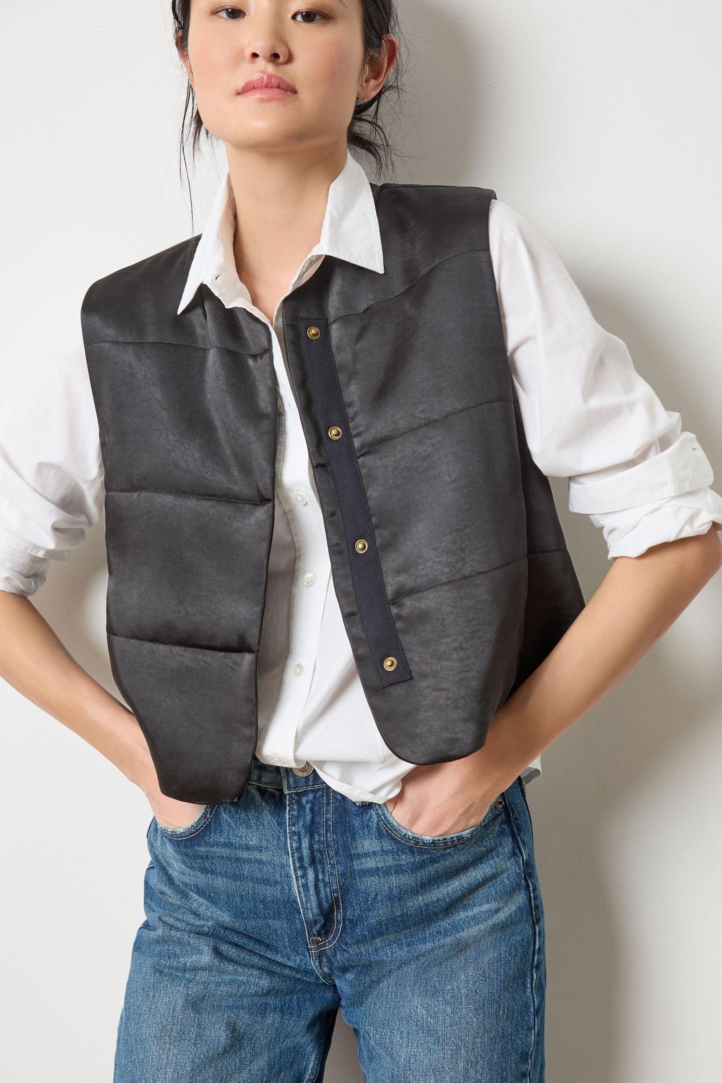 SATIN QUILTED VEST PA3098