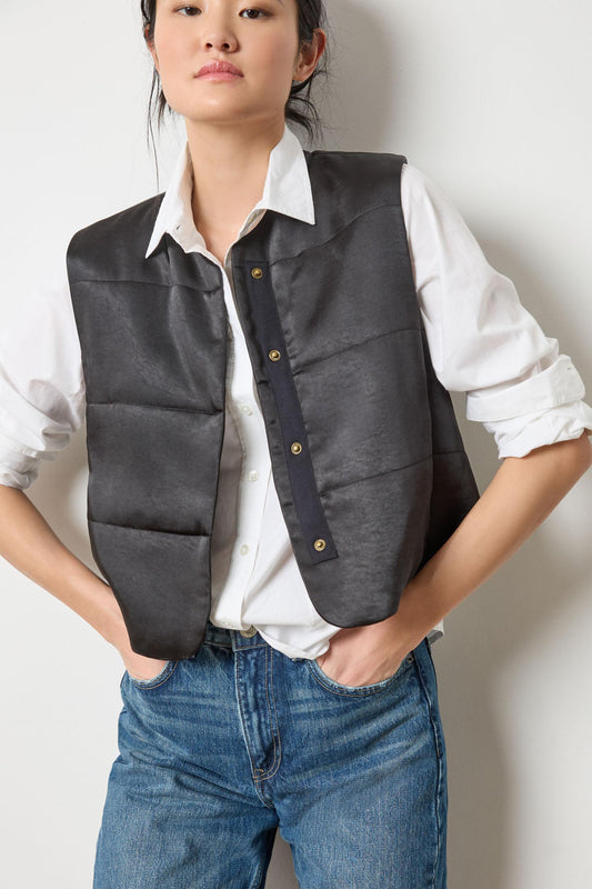 SATIN QUILTED VEST PA3098