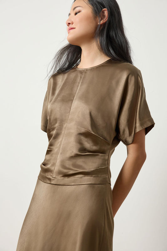 SATIN DOLMAN SHORT SLEEVE PA3099