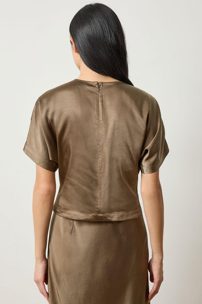 SATIN DOLMAN SHORT SLEEVE PA3099