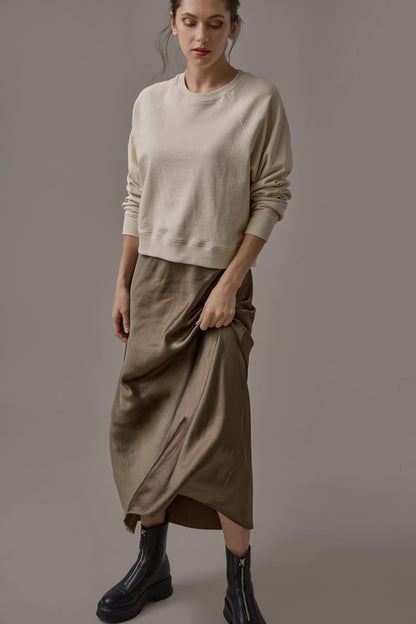 SATIN BIAS MAXI SKIRT PA3100