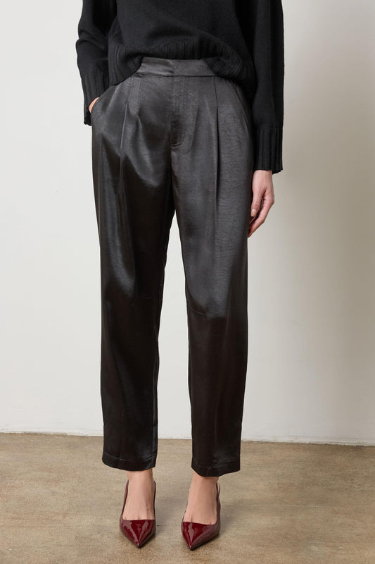 SATIN FLY FRONT PANT PA3101
