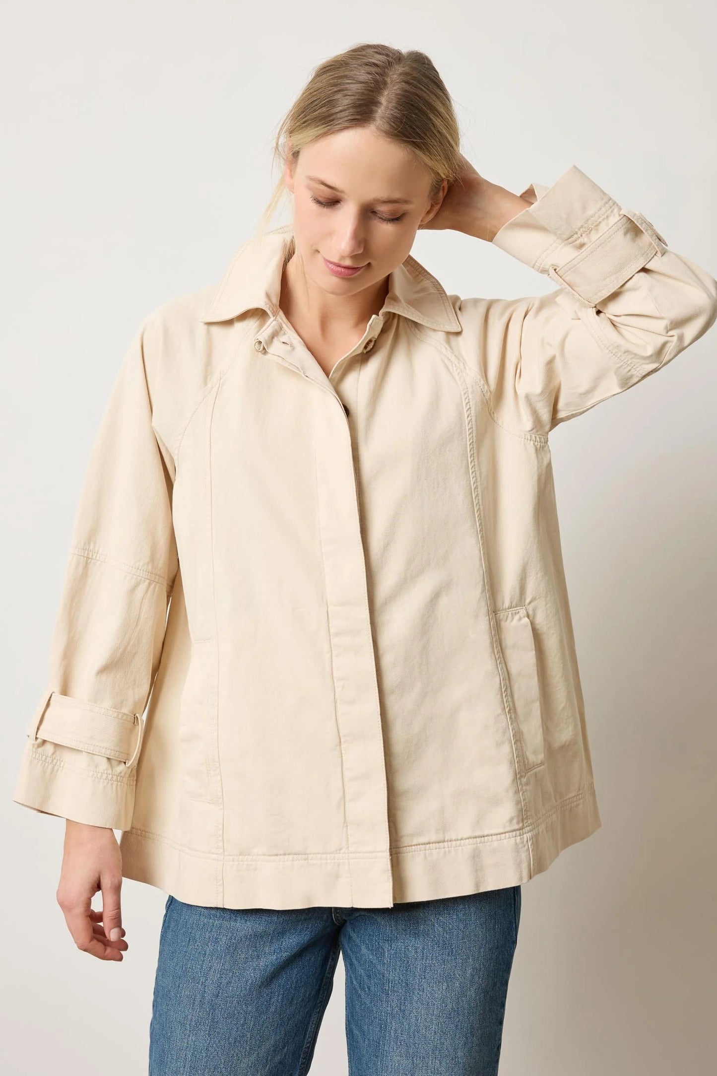 COLLARED TWILL JACKET PA3121