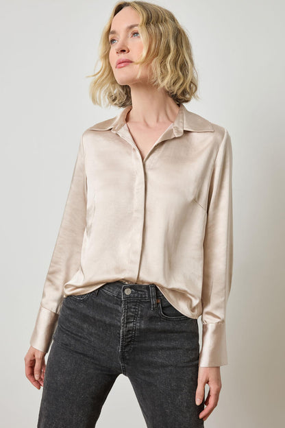 SATIN BUTTON DOWN PA3147