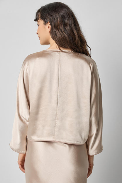 SATIN V NECK DOLMAN PA3149