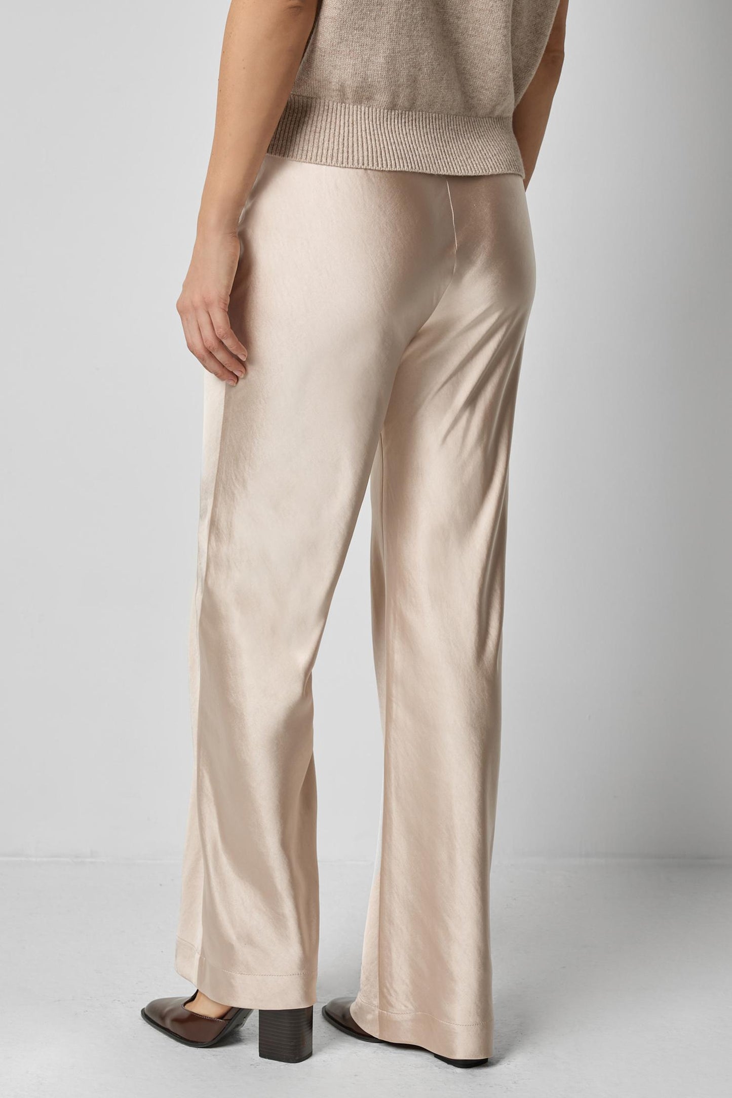 SATIN CLEAN FRONT PANT PA3150