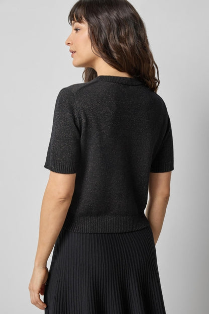 SHORT SLEEVE SPARKLE SWEATER PA3207