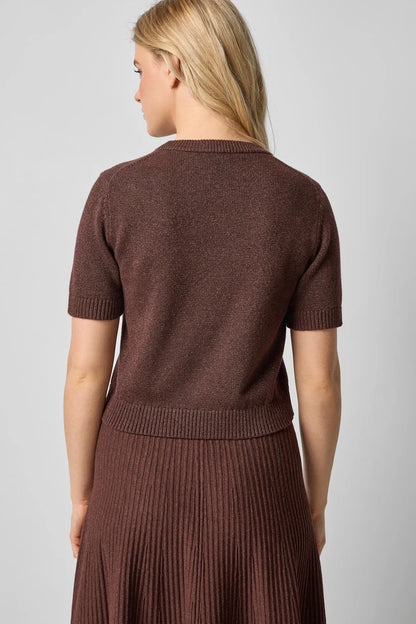 SHORT SLEEVE SPARKLE SWEATER PA3207