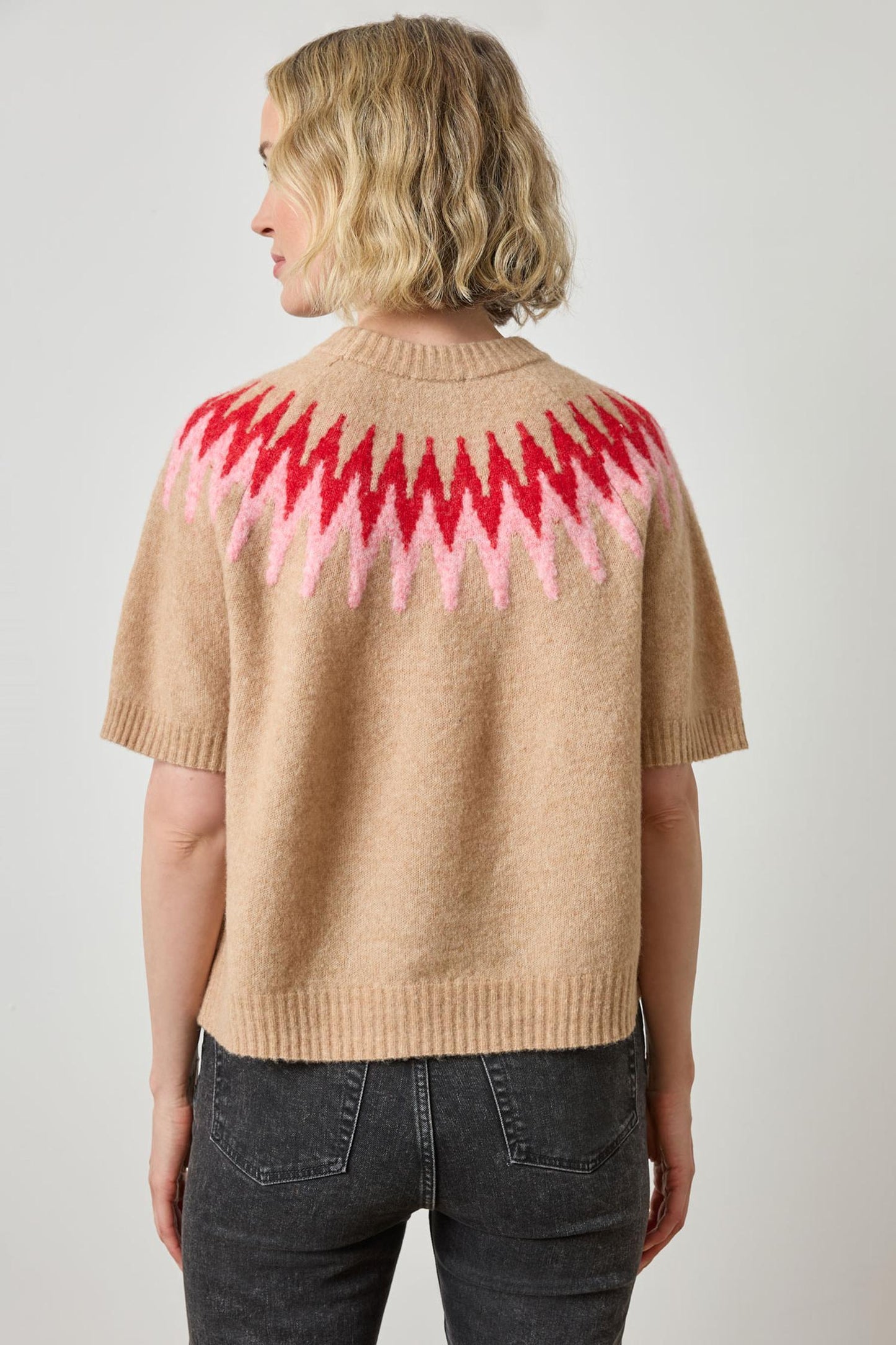 SHORT SLEEVE EASY FAIRISLE PA3211