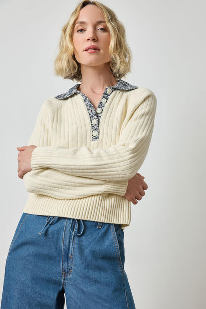 MARLED HENLEY SWEATER PA3216