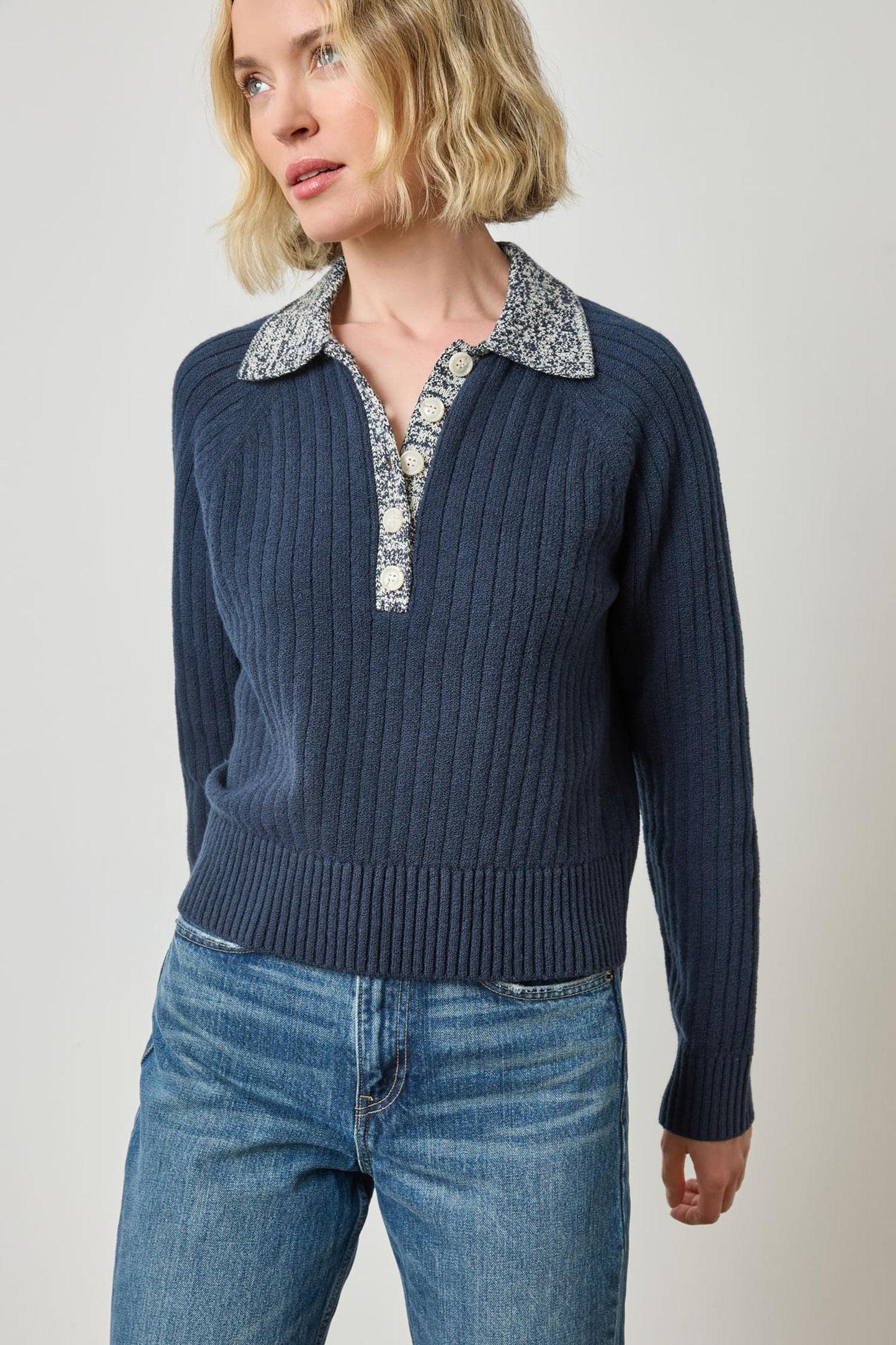 MARLED HENLEY SWEATER PA3216