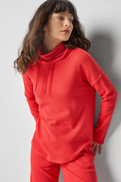 ROUNDED HEM MOCK NECK PA3225