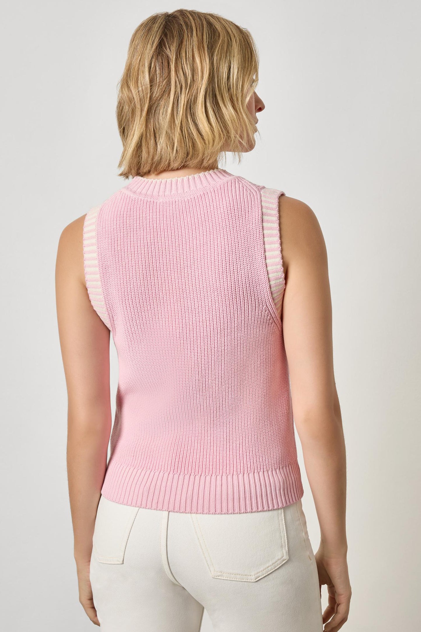 SLEEVELESS CREWNECK SWEATER PA3279