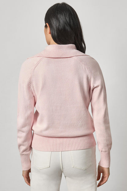 LACE NECK POLO SWEATER PA3280