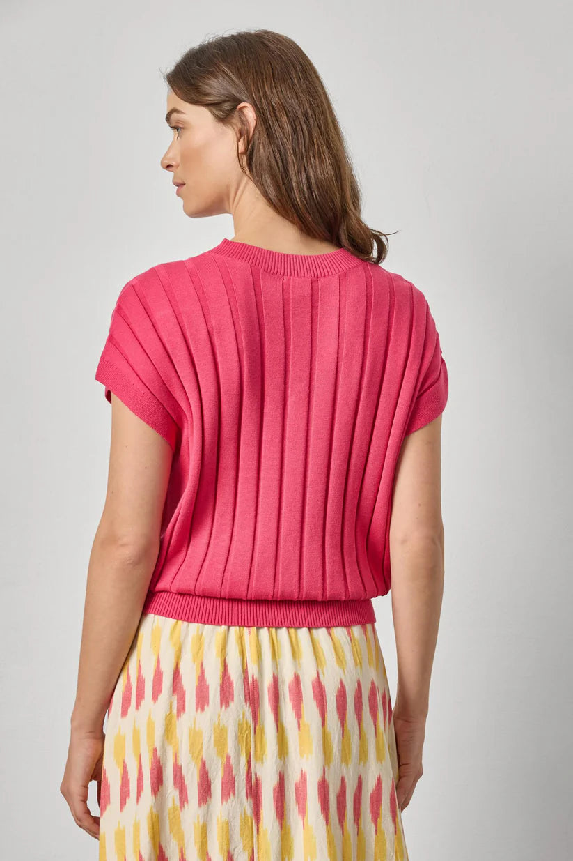 WIDE RIB WEDGE V NECK PA3283