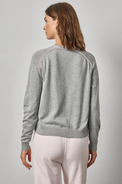 SADDLE SLEEVE V NECK CARDIGAN PA3284