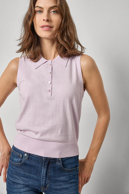 SLEEVELESS POLO SWEATER PA3288