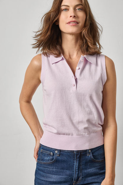 SLEEVELESS POLO SWEATER PA3288