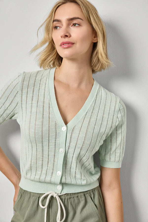 OPEN STITCH V-NECK CARDIGAN PA3295