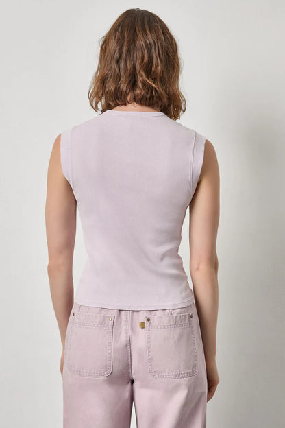 SUNWASHED CAP SLEEVE HENLEY PA 3303