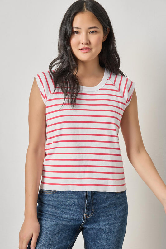 RIB STITCH SHORT SLEEVE SCOOP PA3326