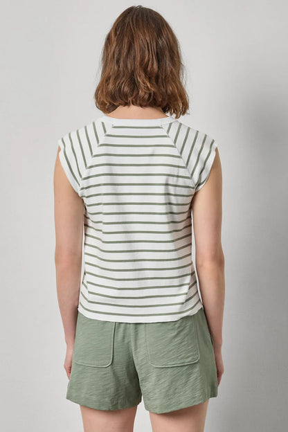 RIB STITCH SHORT SLEEVE SCOOP PA3326