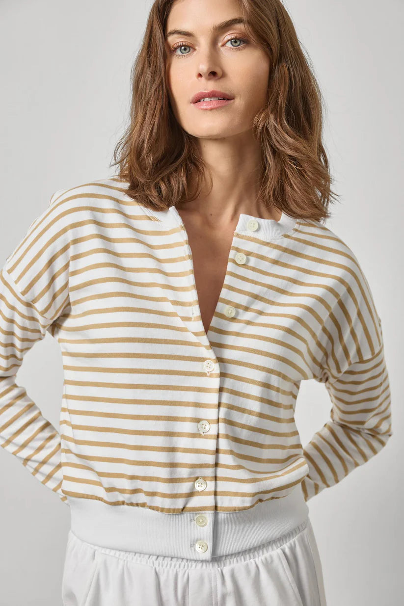 RIB TRIM CARDIGAN PA3336
