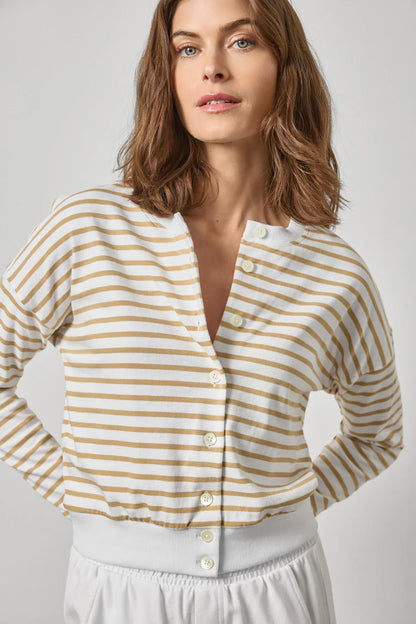 RIB TRIM CARDIGAN PA3336