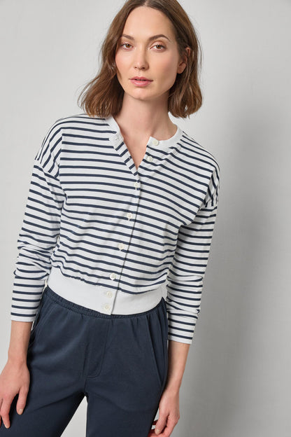 RIB TRIM CARDIGAN PA3336