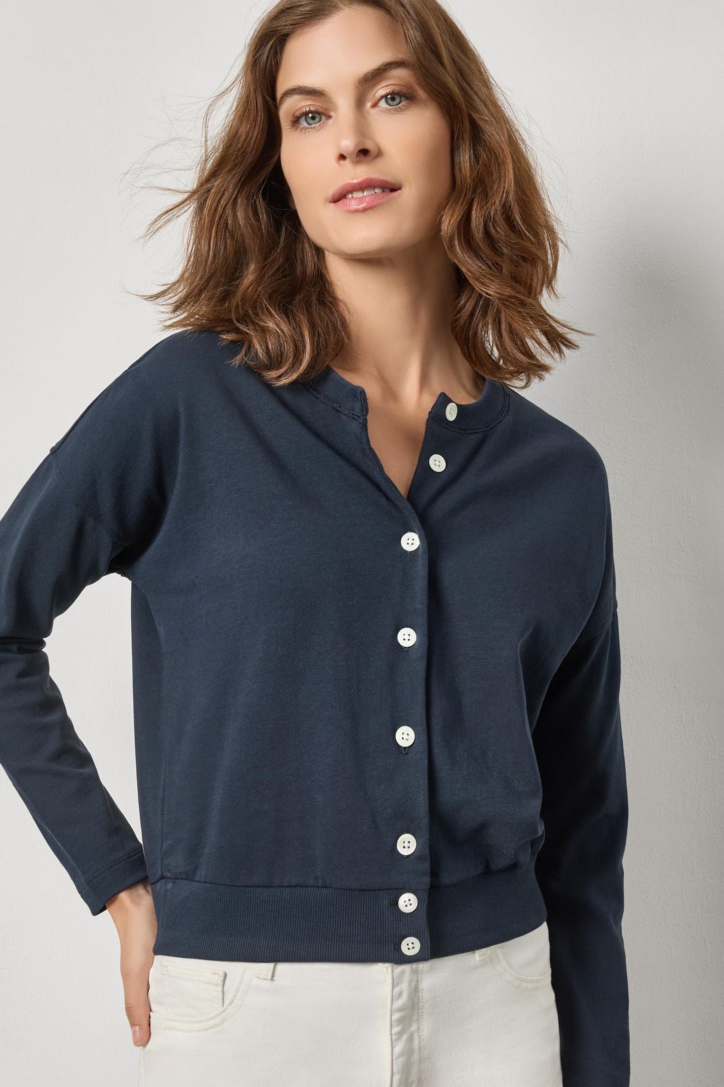 RIB TRIM CARDIGAN PA3336