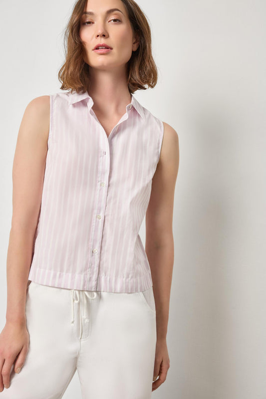 STRIPE SLEEVELESS SHIRT PA3385