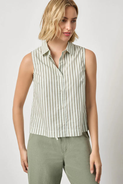 STRIPE SLEEVELESS SHIRT PA3385