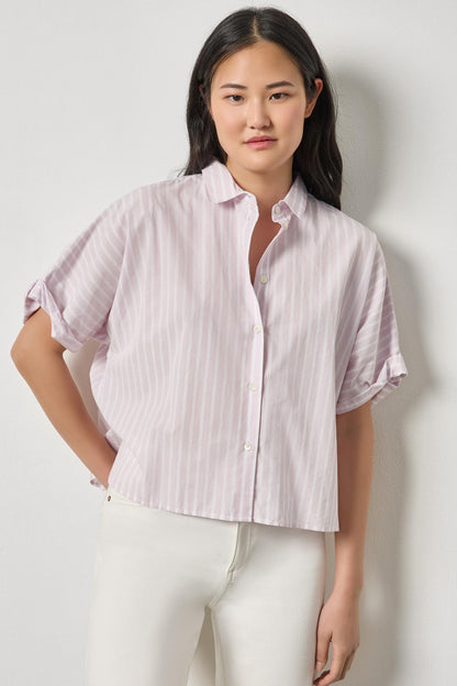 STRIPED OVERSIZED BUTTON DOWN PA3386