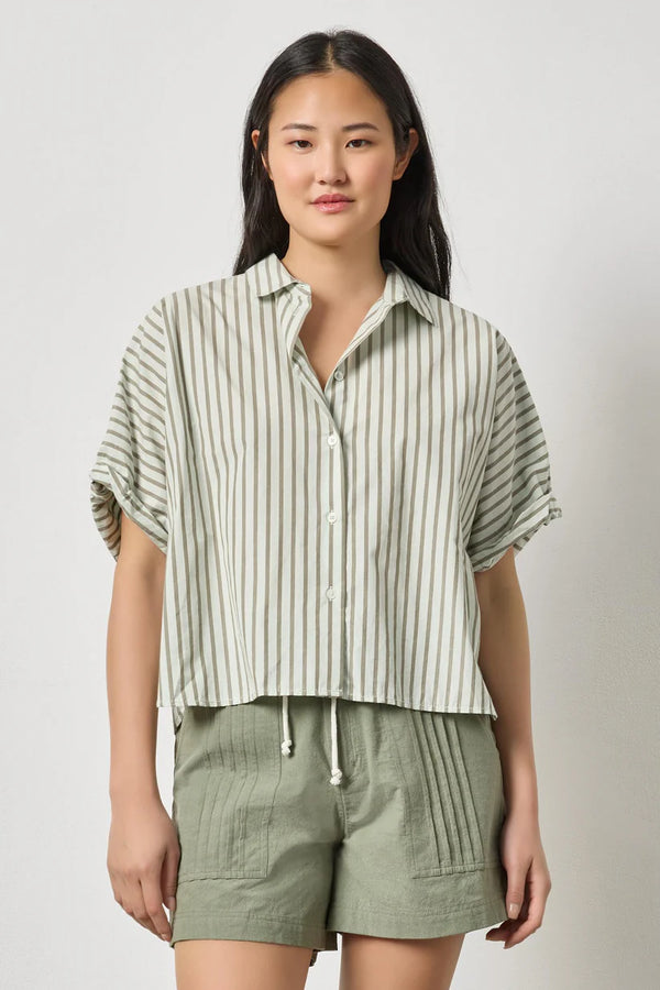 STRIPED OVERSIZED BUTTON DOWN PA3386