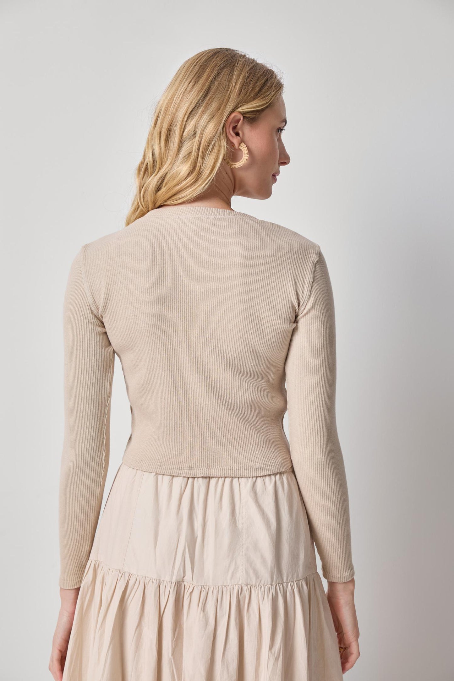 MIXED MEDIA CARDIGAN PA3407