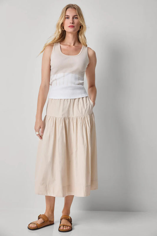 POPLIN YOKE SKIRT PA3410