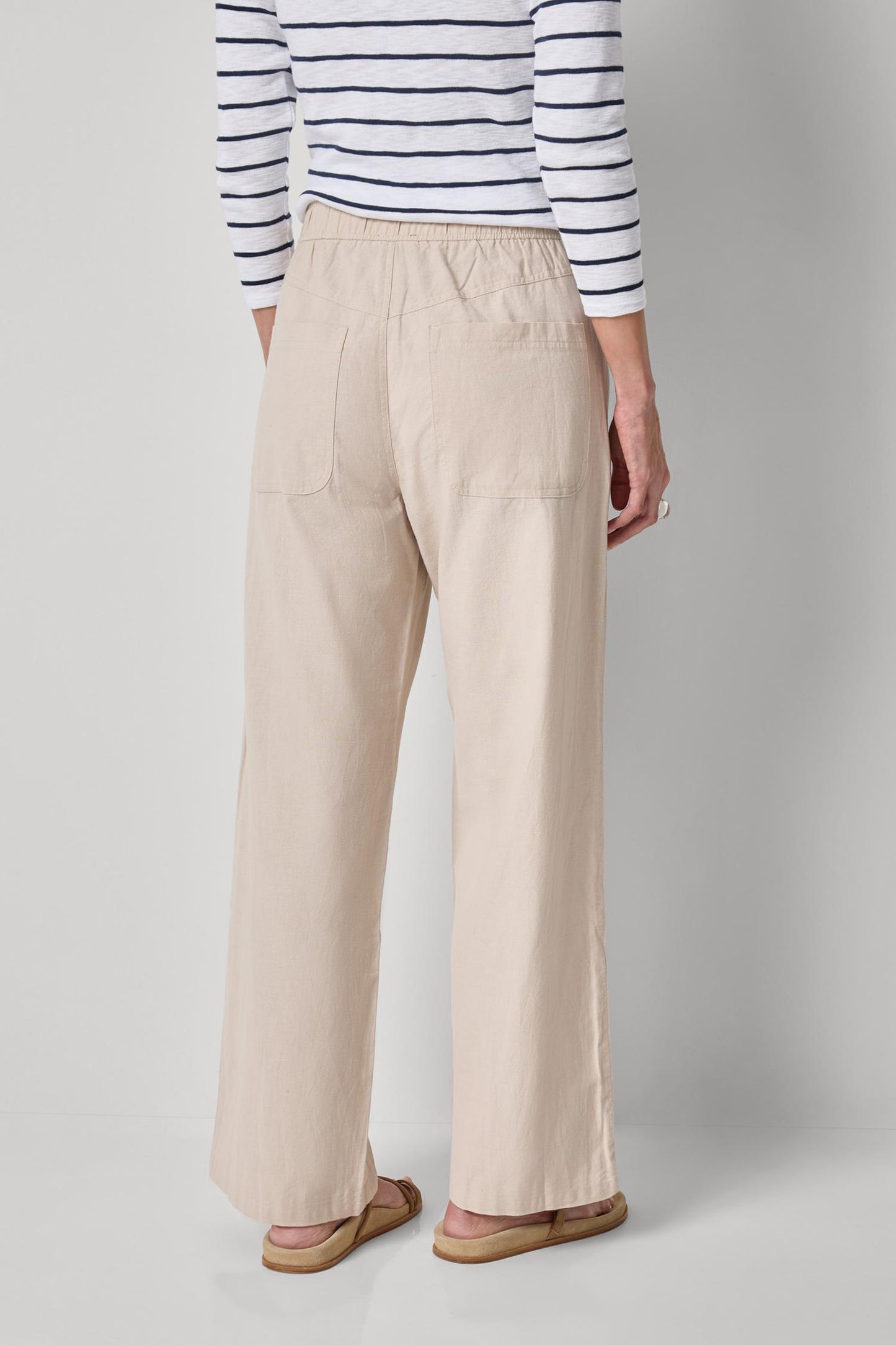 LINEN BLEND STRAIGHT LEG PANT PA3446