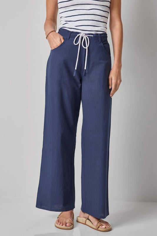 LINEN BLEND STRAIGHT LEG PANT PA3446