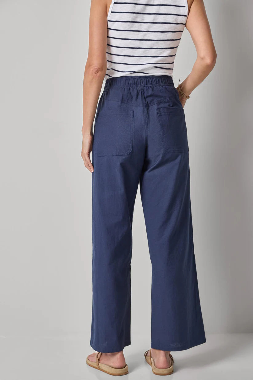 LINEN BLEND STRAIGHT LEG PANT PA3446