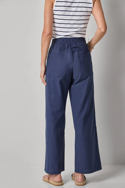 LINEN BLEND STRAIGHT LEG PANT PA3446