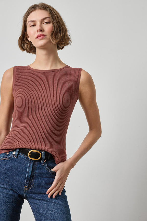 SLEEVELESS RIB TOP PA3492