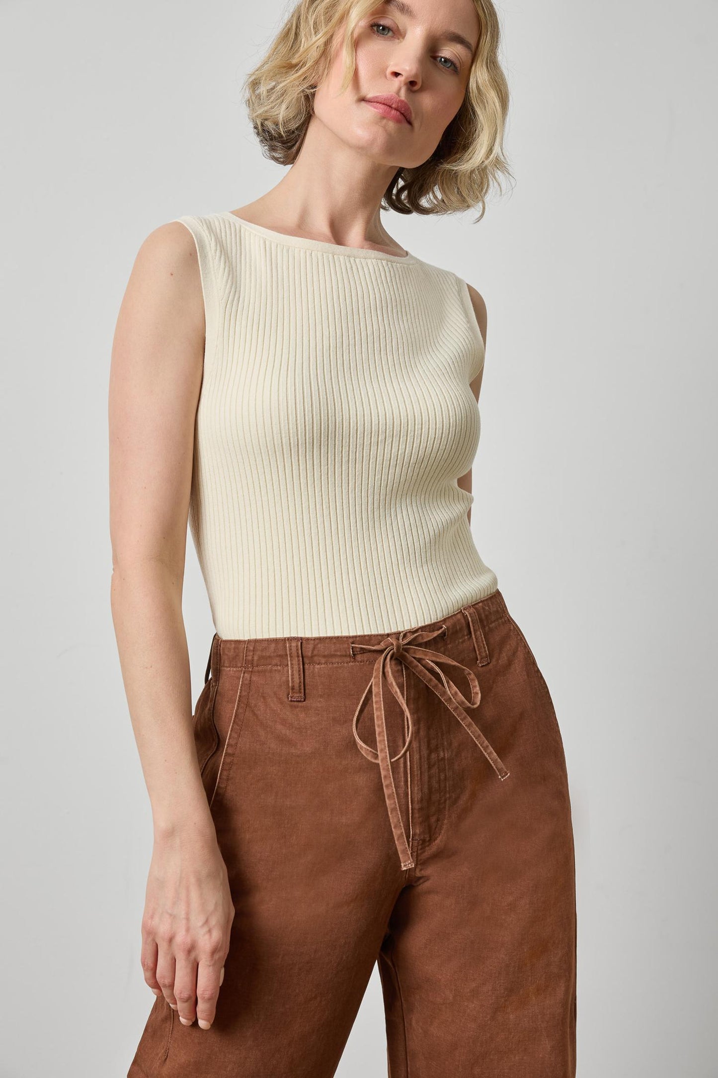 SLEEVELESS RIB TOP PA3492