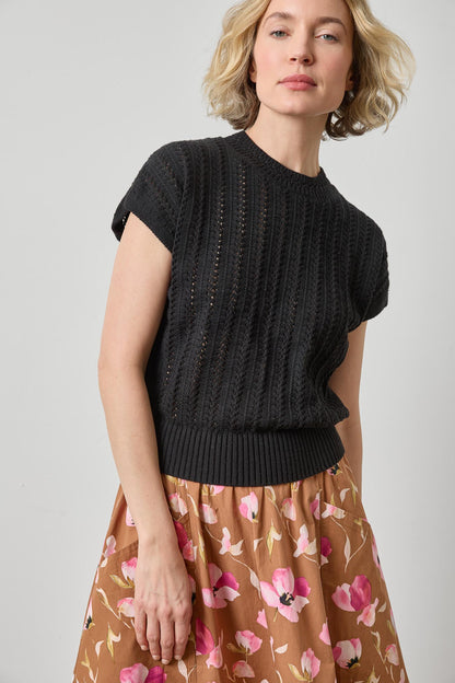 NOVELTY STITCH WEDGE SWEATER PA3500