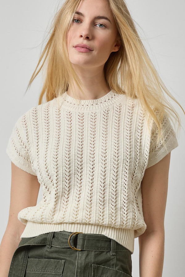 NOVELTY STITCH WEDGE SWEATER PA3500