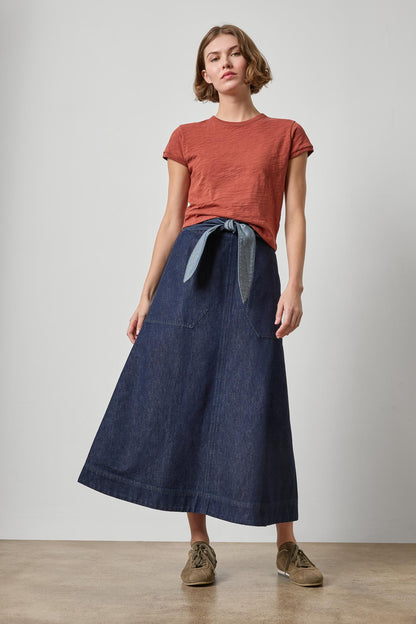 BELTED POCKET FRONT SKIRT PA3509