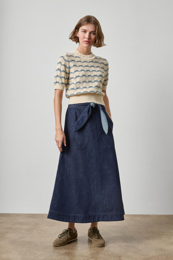 BELTED POCKET FRONT SKIRT PA3509