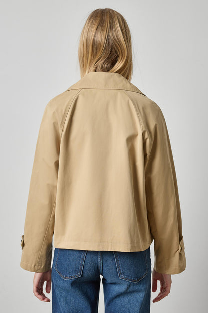 DOUBLE BREASTED SHORT TRENCH PA3523